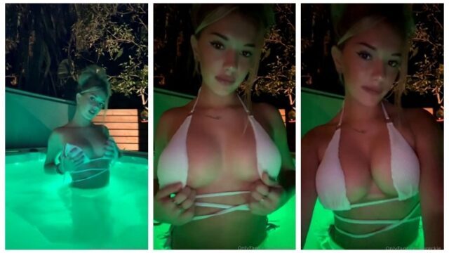 Breckie Hill Tease Tits In Pool Onlyfans Tape