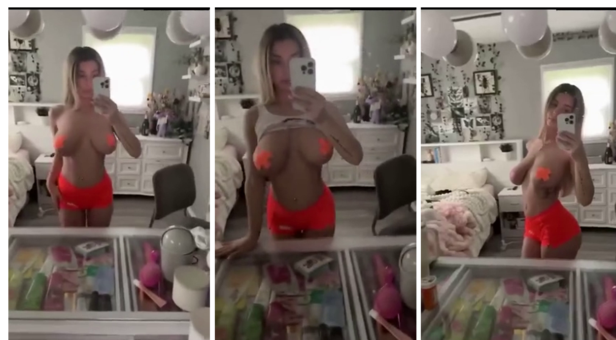 Kira Pregiato Nude Boobs Bounce Nipple Pasties Onlyfans Video
